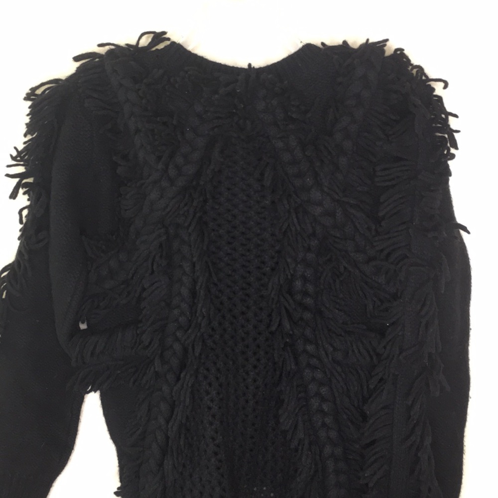 Sass & Bide Sweater Mojo Kiko Black Fringe Small - Picture 11 of 12